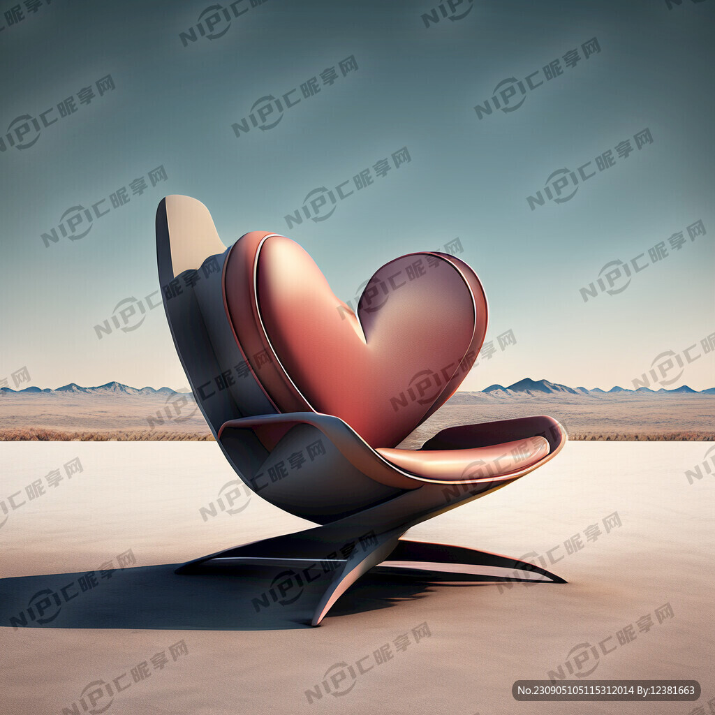 现代景观休息座椅 户外 爱心