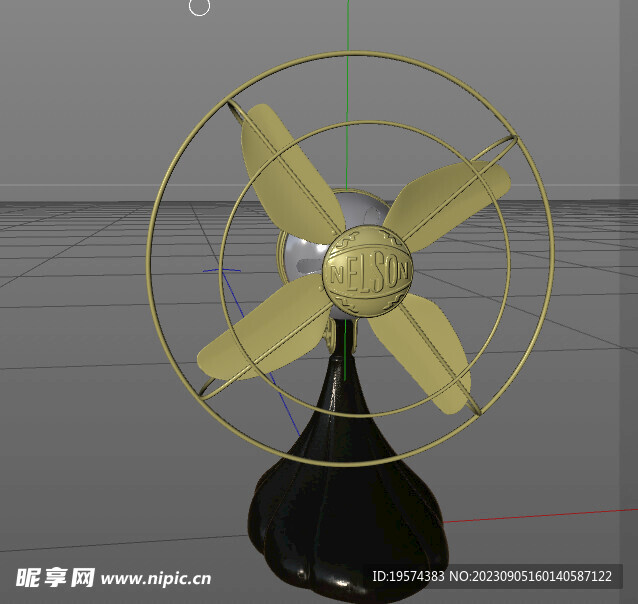  C4D模型 电风扇