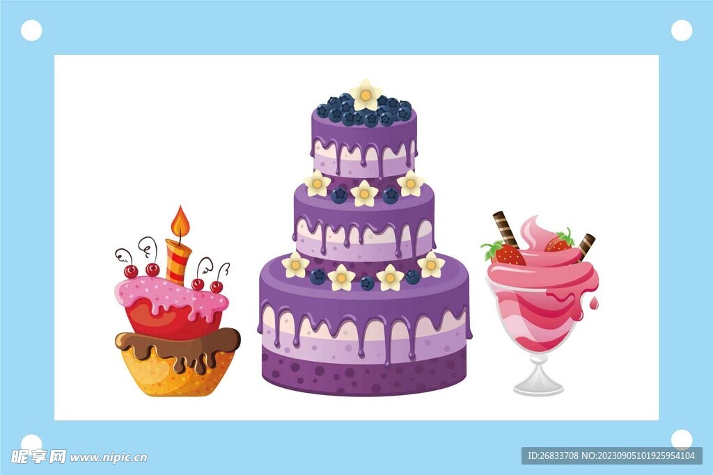 甜点生日蛋糕图片素材