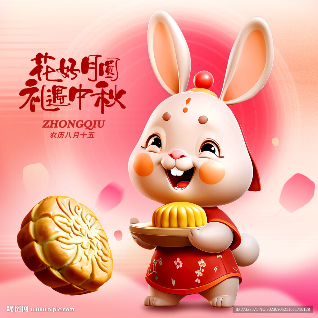 中秋玉兔月饼