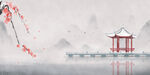 中国风冬天雪景画