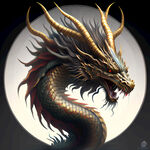 神龙，蛟龙，盘龙，龙头，龙角，龙身，龙爪，龙尾，龙鳞，鳞片，雄壮，威武，霸气，华丽，复古，金属，质感，层次，细节，机甲，机械，装甲，炫酷，科技，科幻，壮观，恢弘，大气，气势，宏大，震撼，远距离，复杂，背景，全景