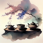 中国风茶背景