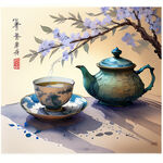 中国风茶背景