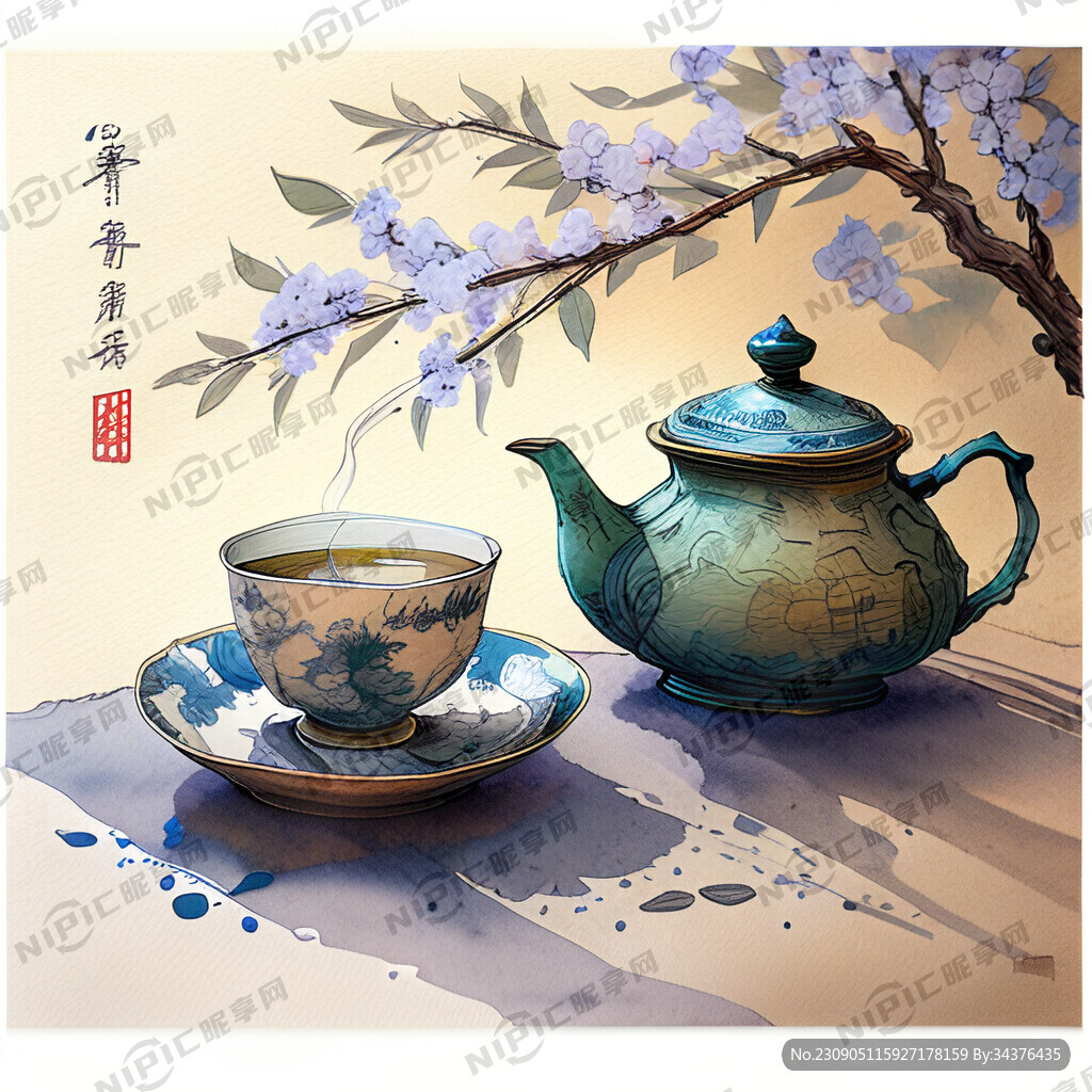 中国风茶背景