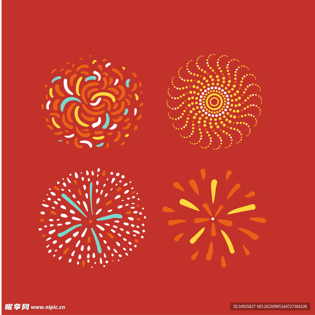 新年烟花元素
