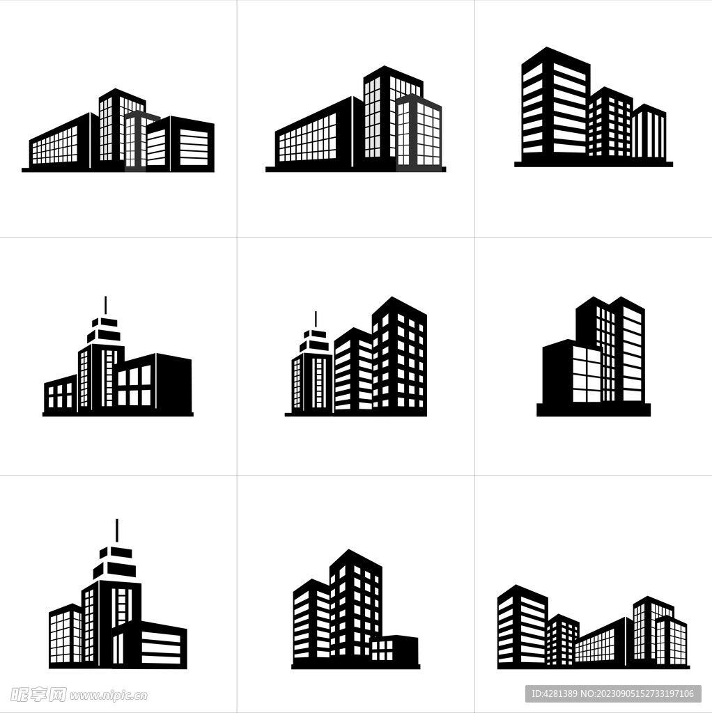 高楼建筑图标
