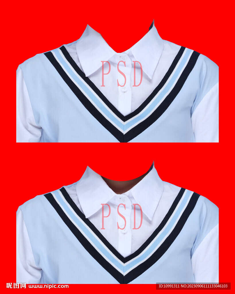 小男孩证件照套装psd