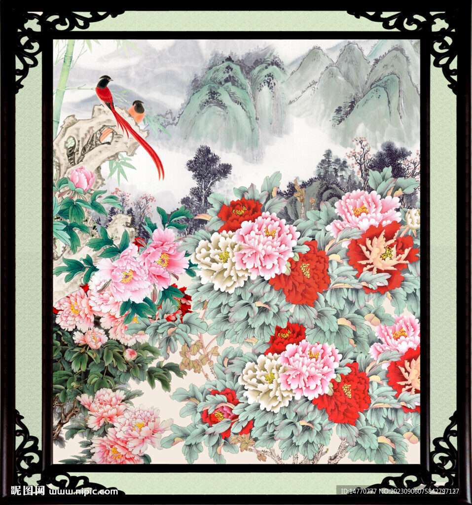 国画牡丹