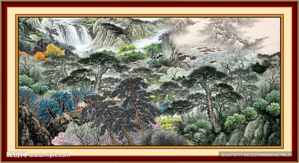 国画山水画 