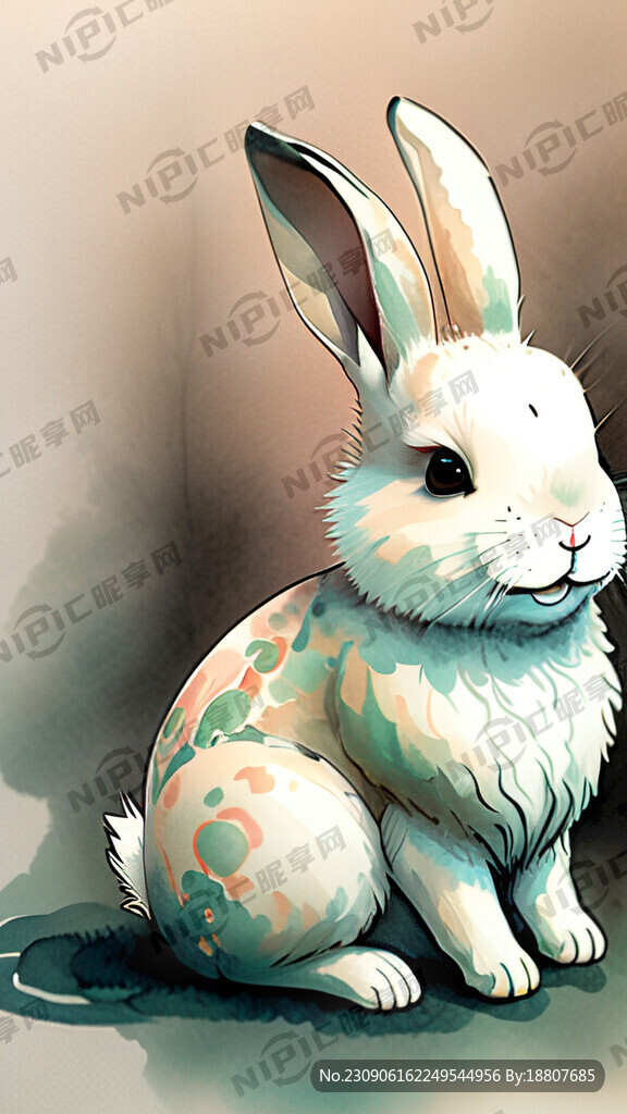 玉兔 三维渲染 可爱 高清