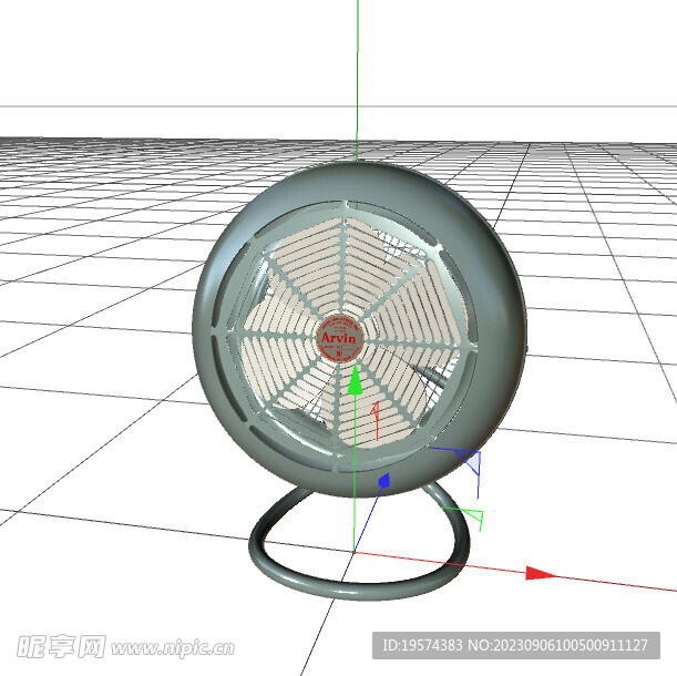  C4D模型  电风扇 