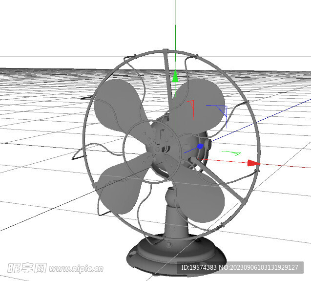  C4D模型 电风扇 