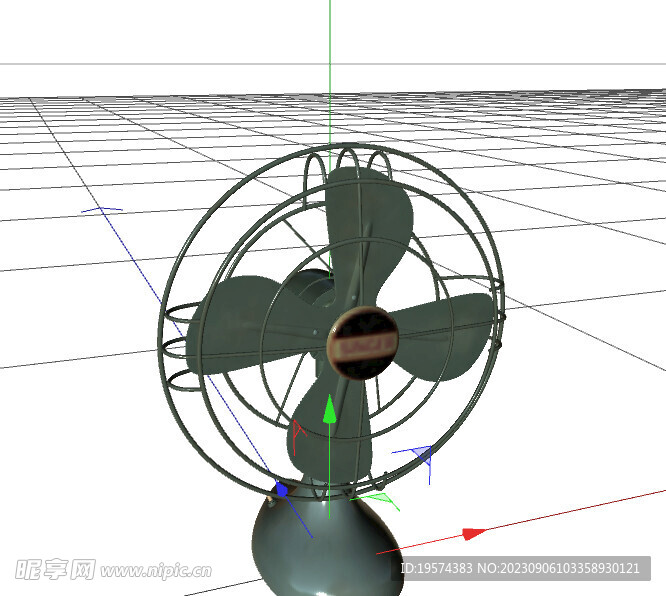 C4D模型 电风扇  