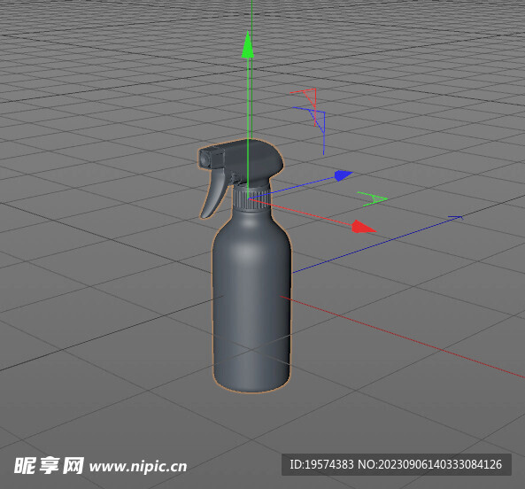  C4D模型 塑料喷壶