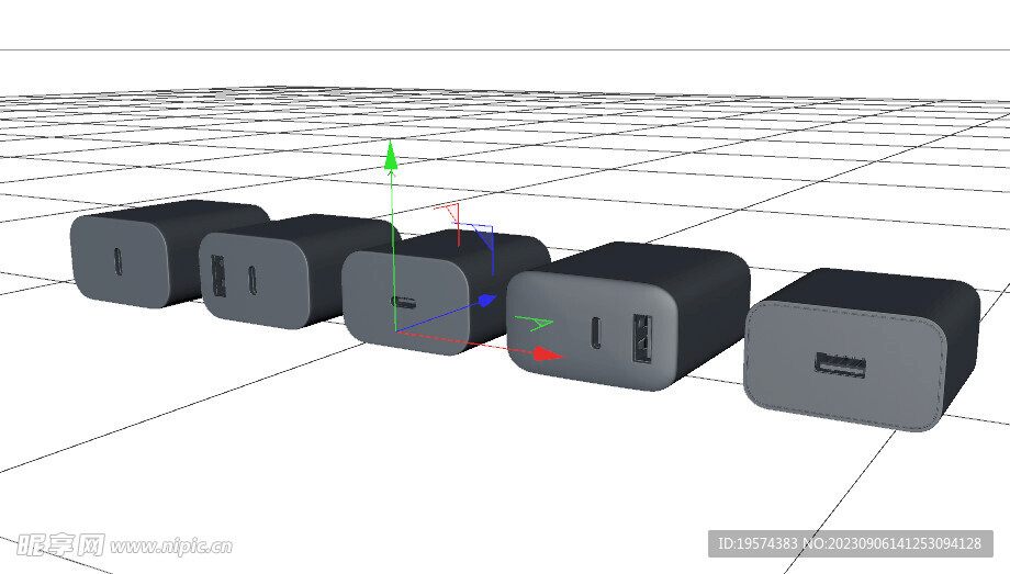 C4D模型  数据线 