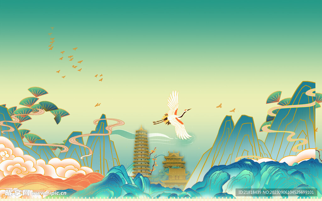 国潮山水