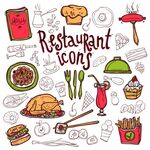 卡通插画美食快餐