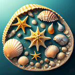海洋里面的全部贝壳海螺海星种类图
