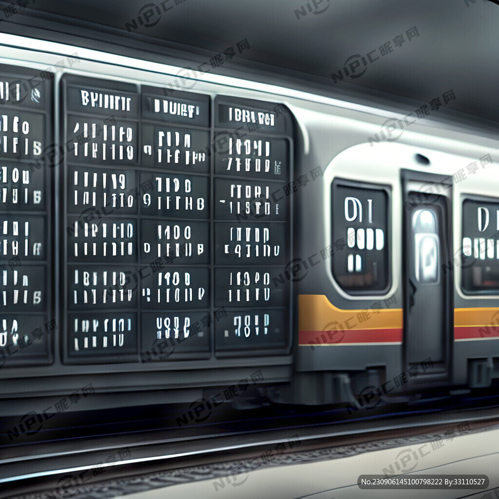 列车发车时刻表显示屏