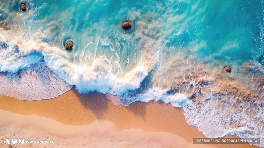 沙滩海浪