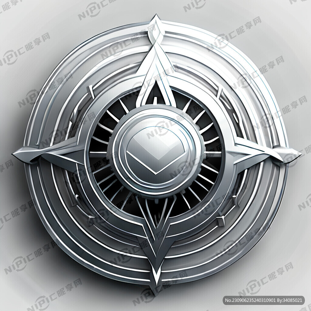 等级徽章白银透明底色