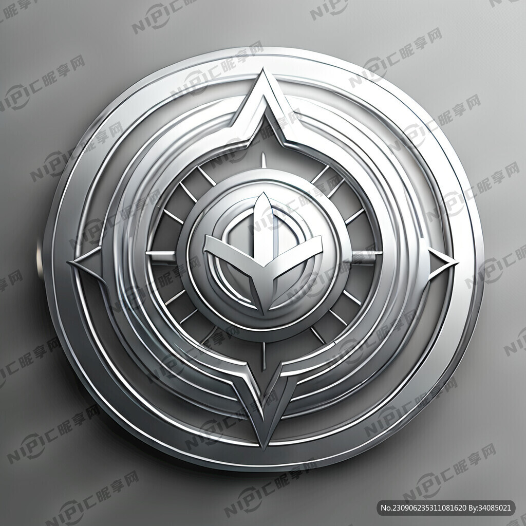 等级徽章白银透明底色