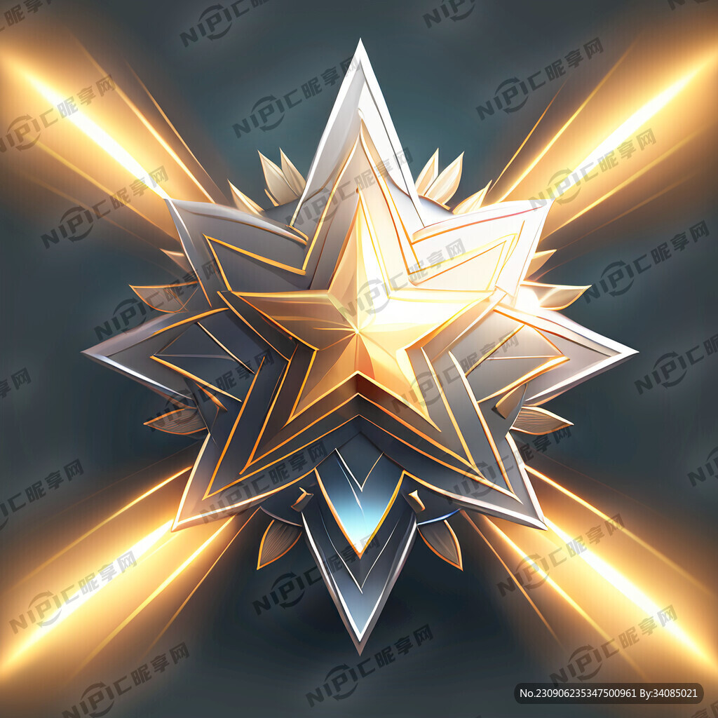 等级徽章星耀透明底色