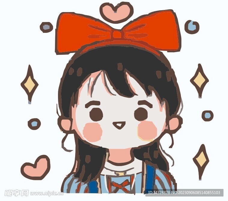 小女孩画