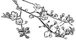 花鸟线描