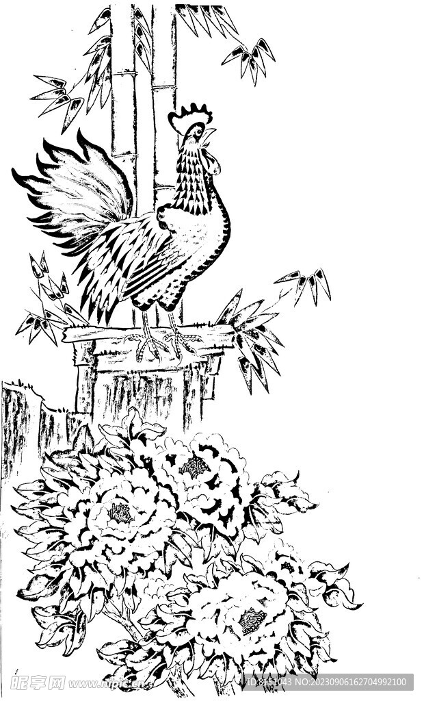 花鸟白描
