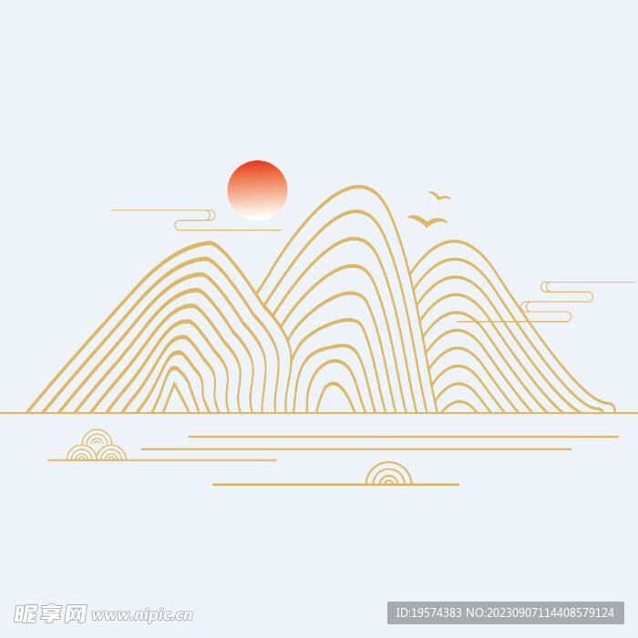  中式山水 