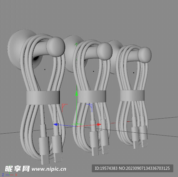 C4D模型 数据线  