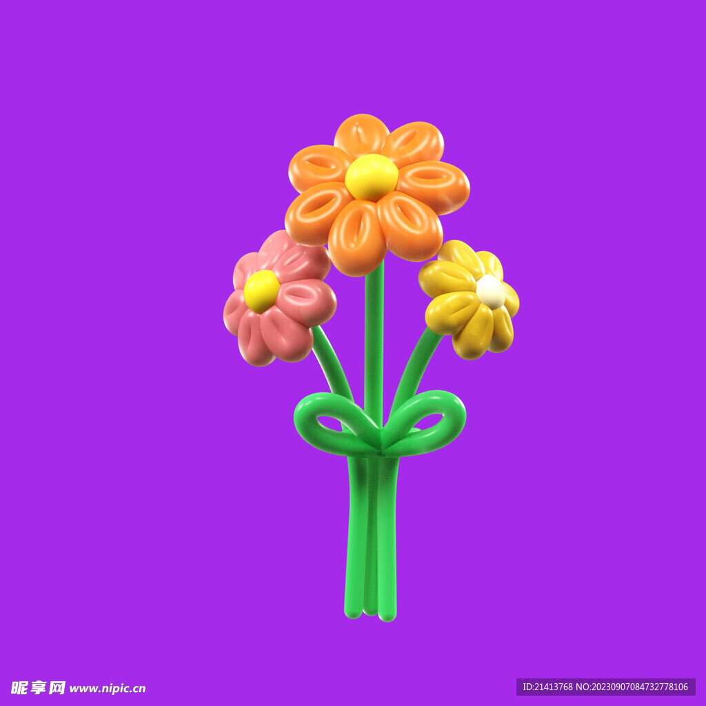3D气球花