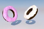 C4D 甜甜圈模型 带纹理贴图