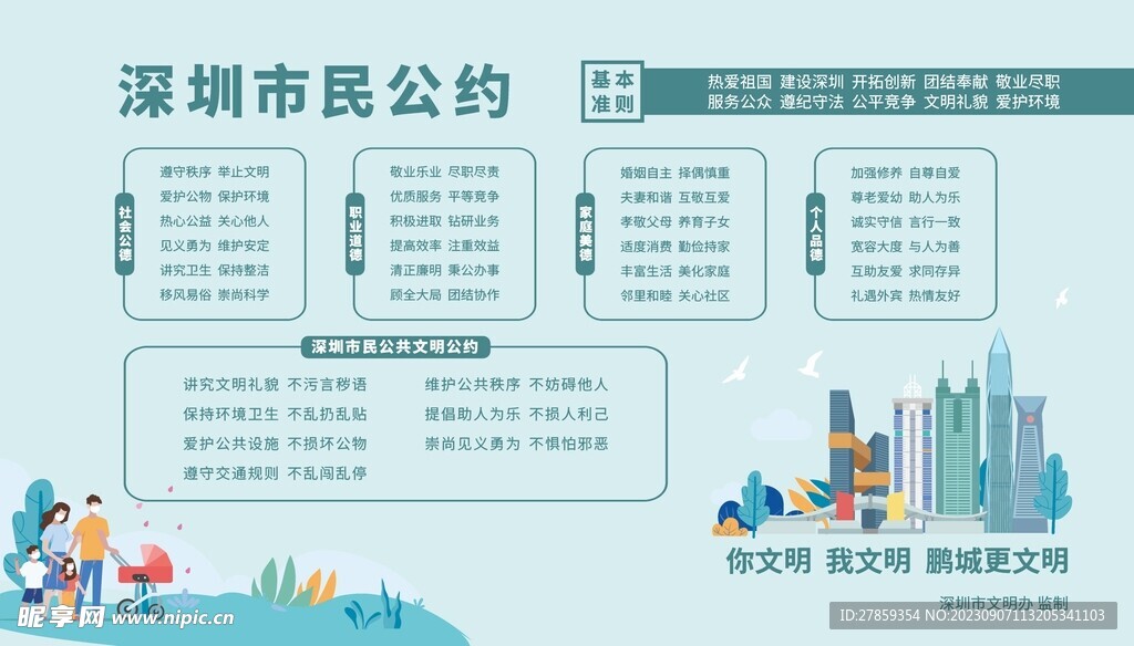 深圳市民公约 公益广告 图片