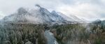 雪山树林风景