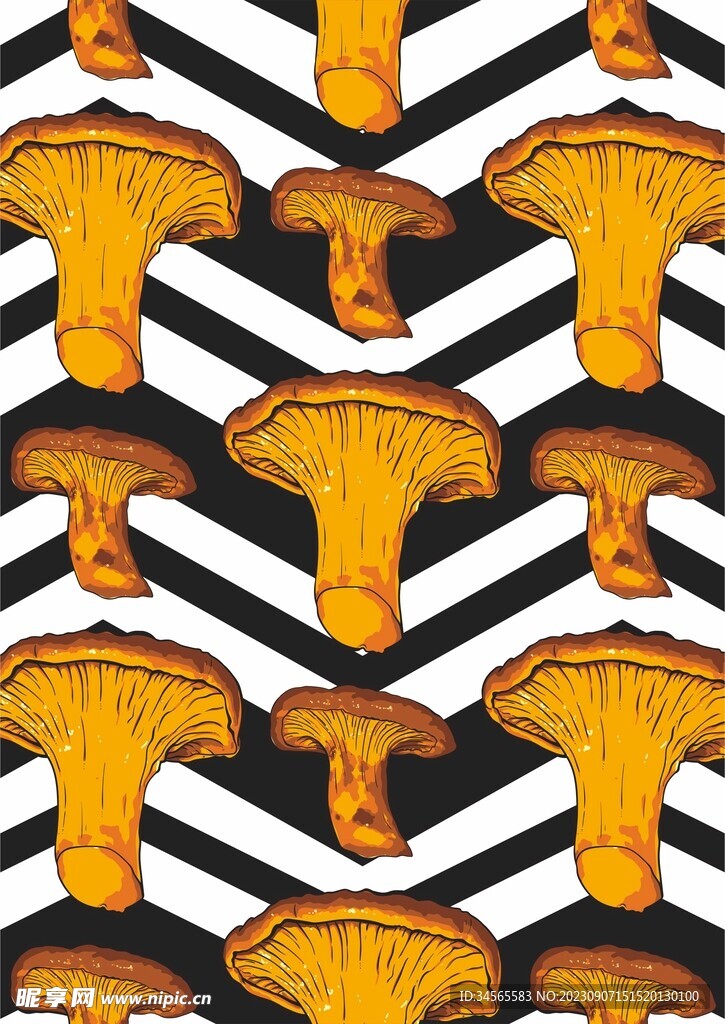 蘑菇香菇 几何图形