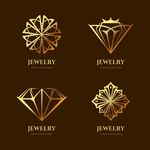 金色钻石矢量LOGO元素图片
