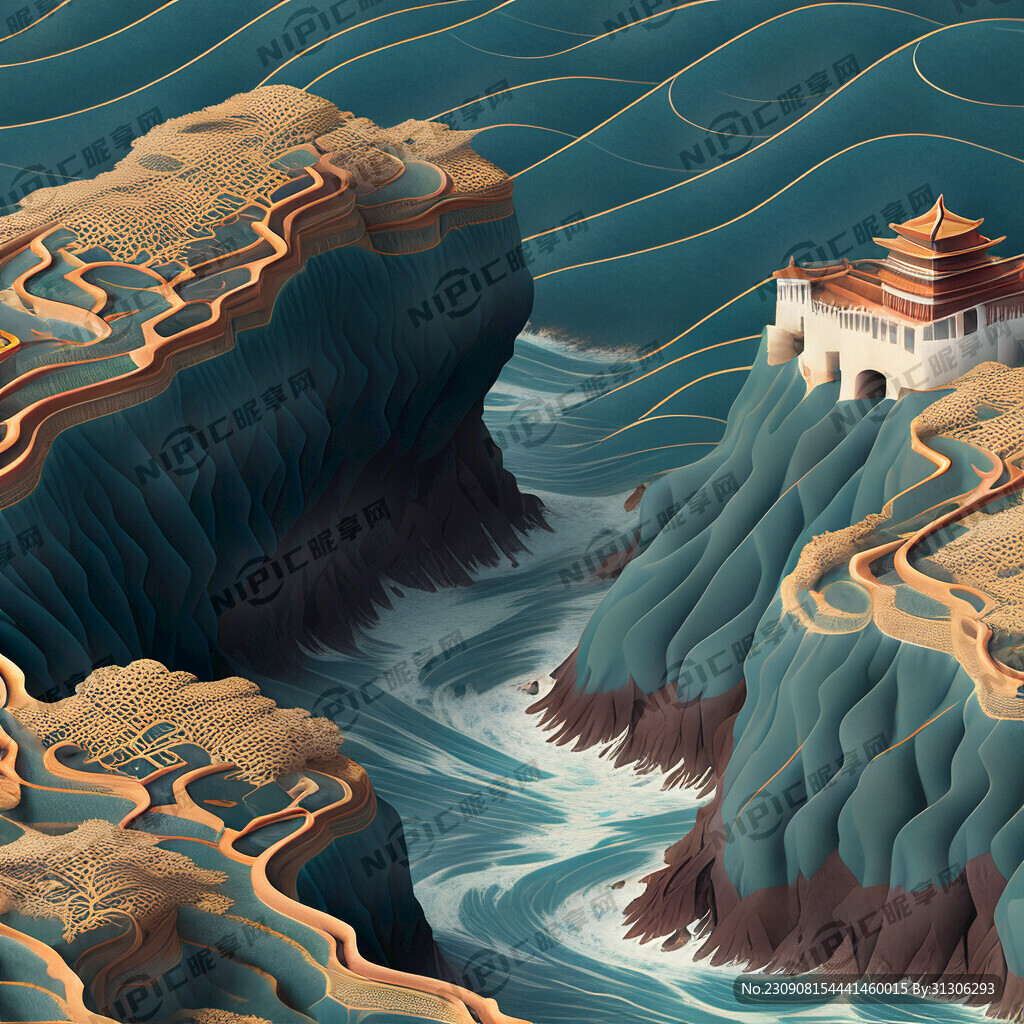故宫海水疆崖图案