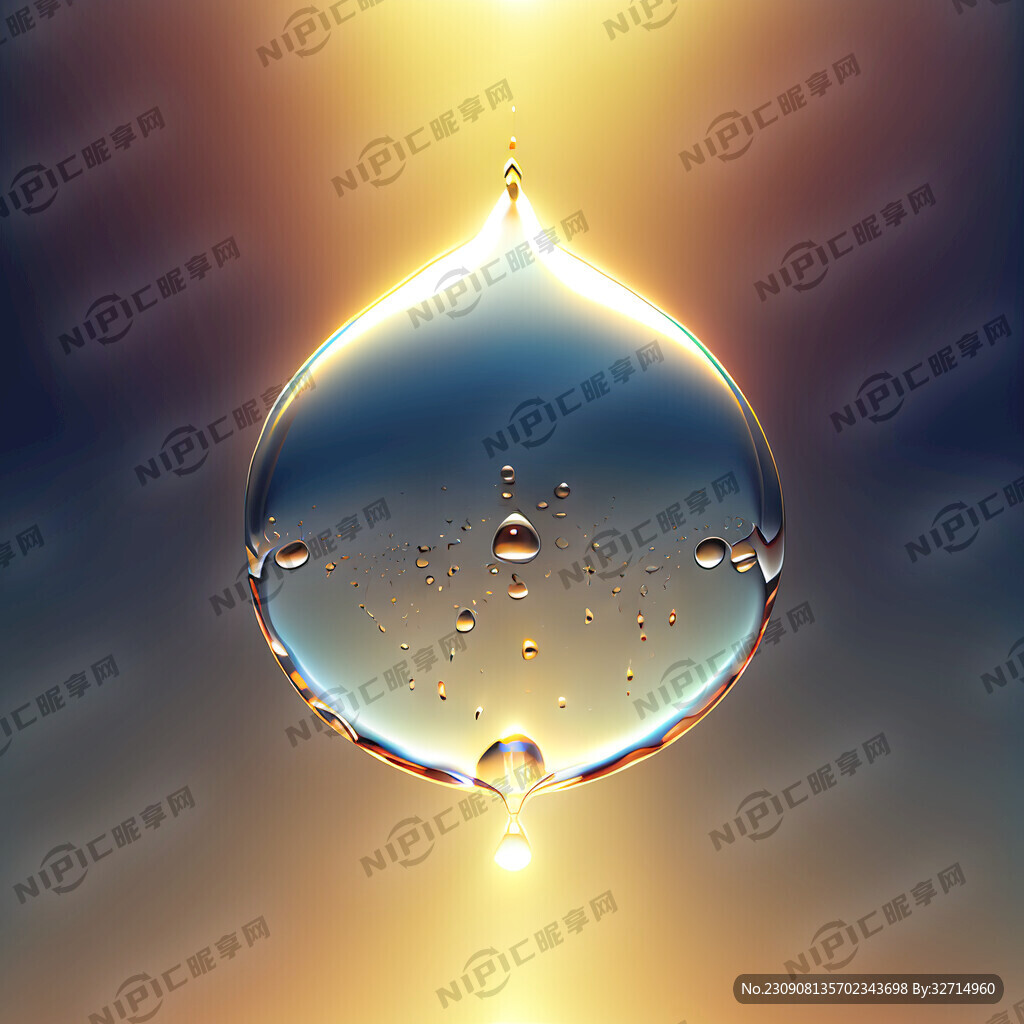 阳光下的水滴