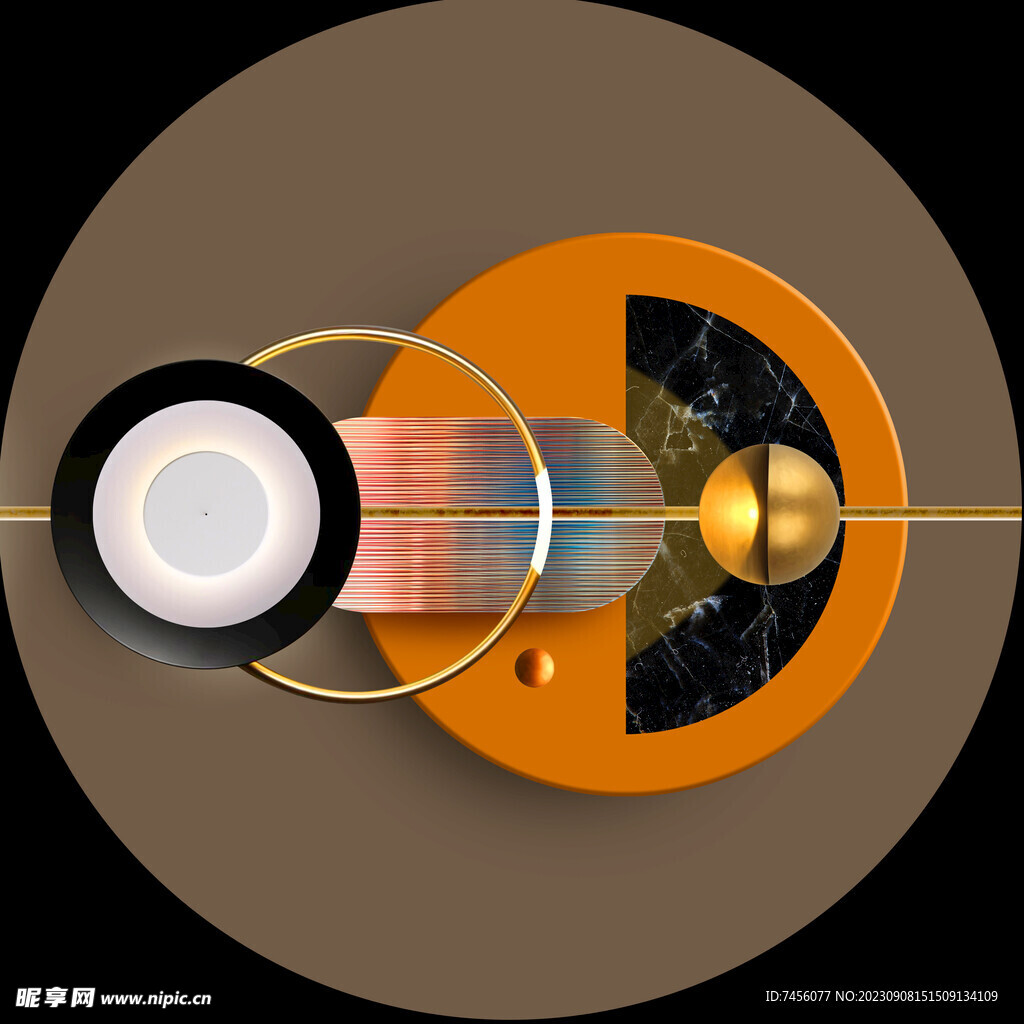几何圆形艺术挂画装饰画