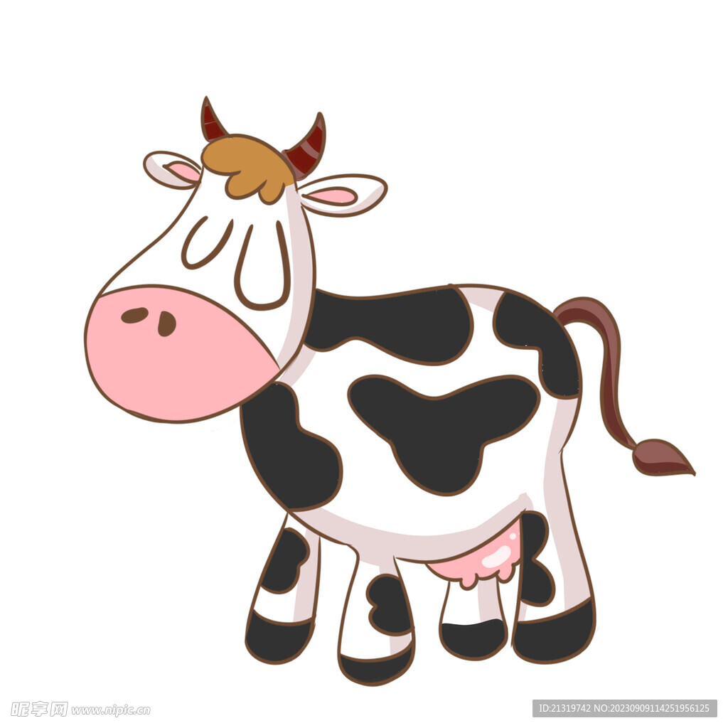 奶牛插画素材