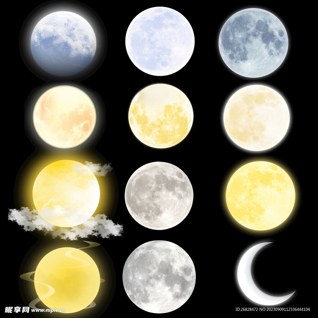 月亮素材高清图片