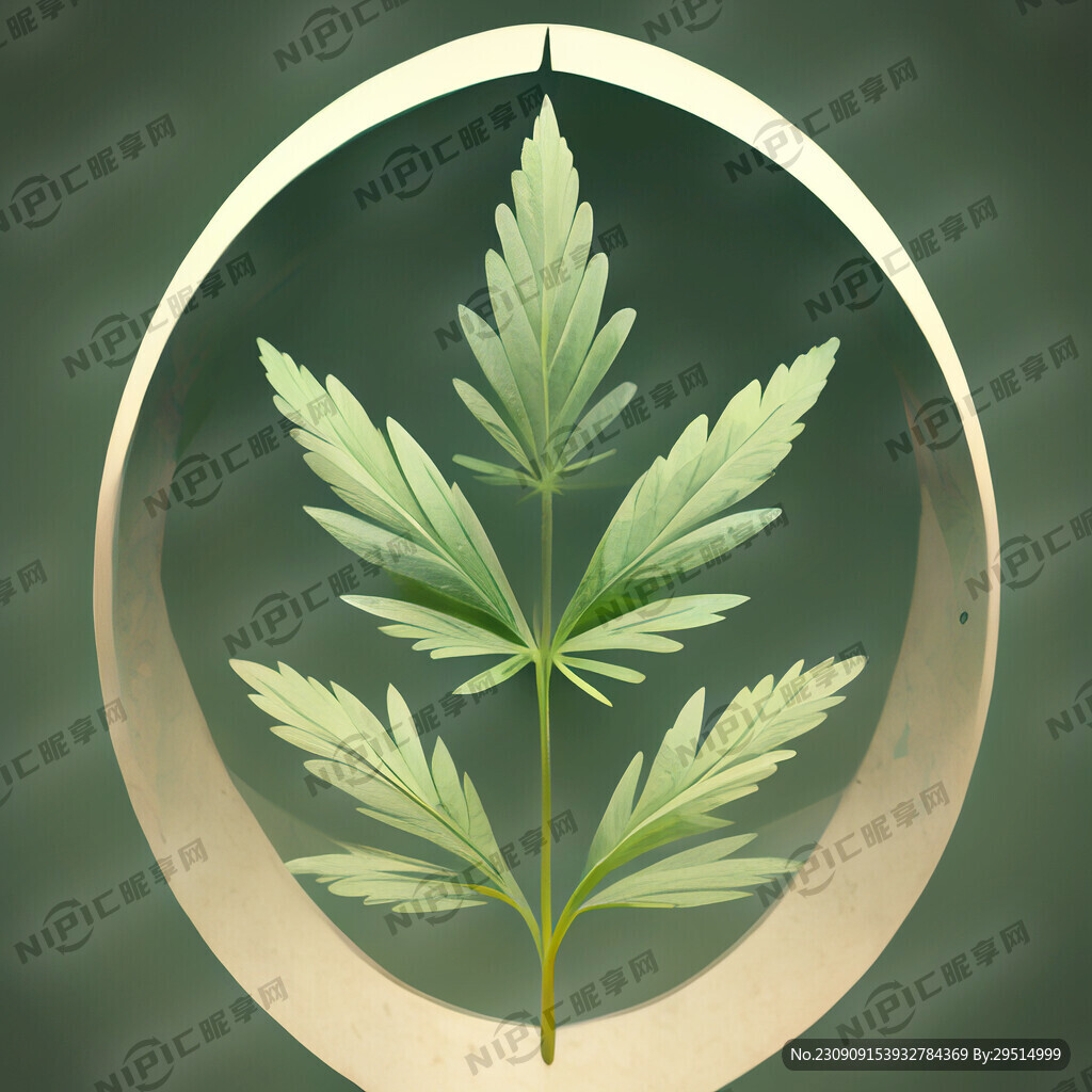 艾草叶半圆弧形