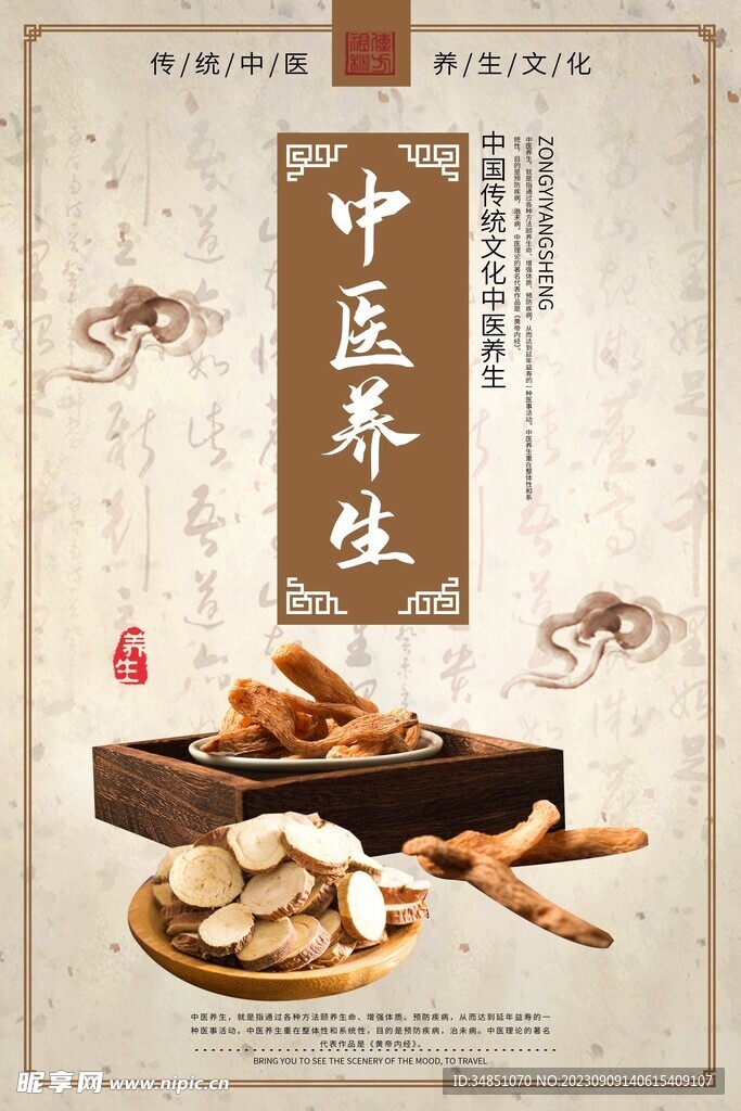 中药中医养生文化海报