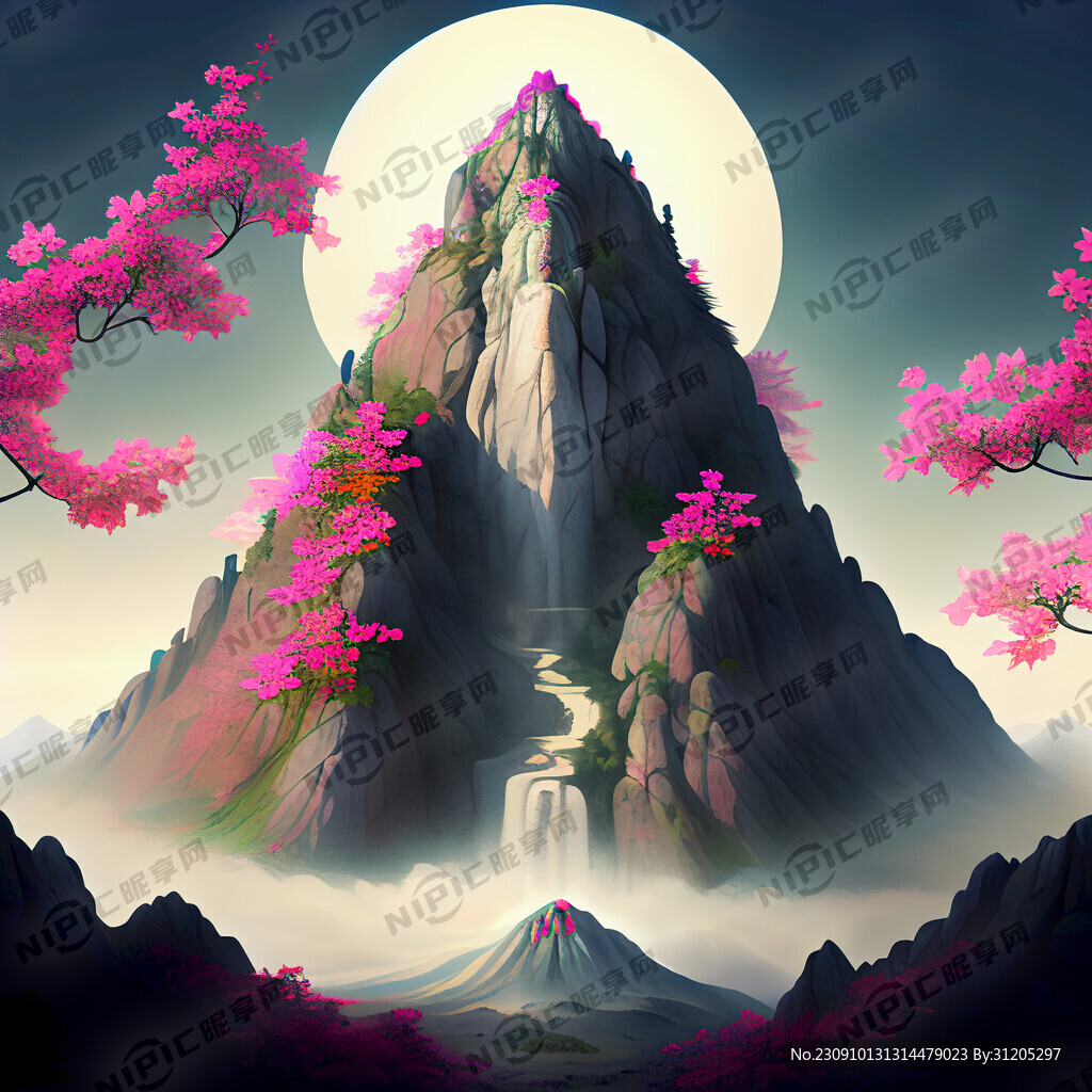 福禄寿喜财守护的山