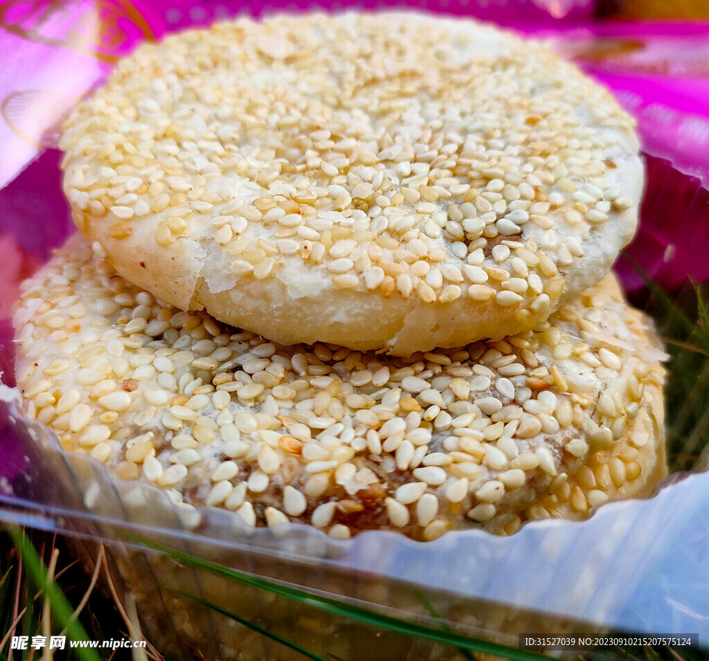 芝麻饼特写