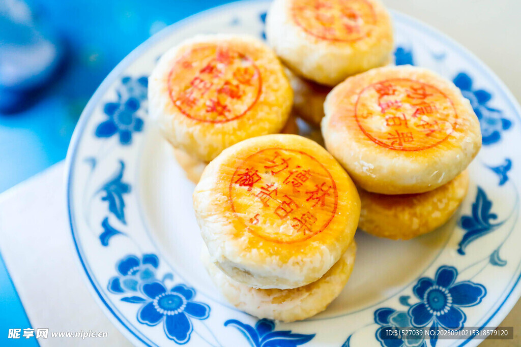 传统手工月饼特写