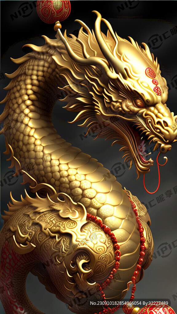 金色双龙戏珠